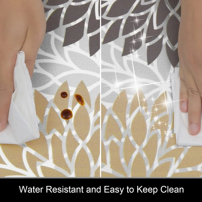 AR000195_brown_waterproof_stain_resistant_wipe_clean_cushioned_PVC_floral_kitchen_runner_mat_heberug