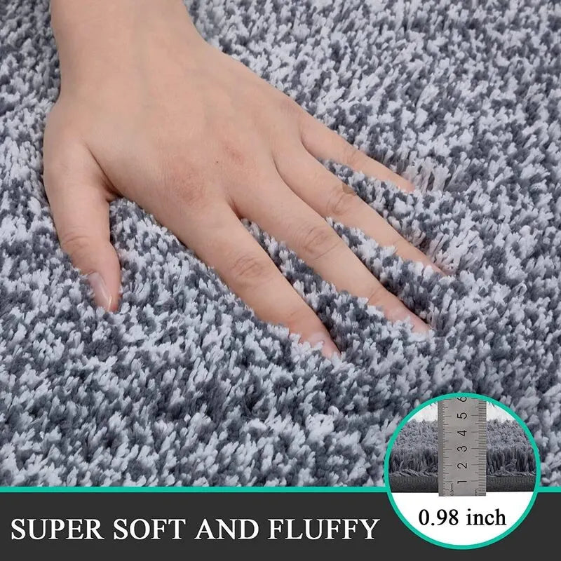 AR000454grey2piecebathroomrugset0.98inchthicksupersoftfluffyplushrunnermatHEBE RUGS