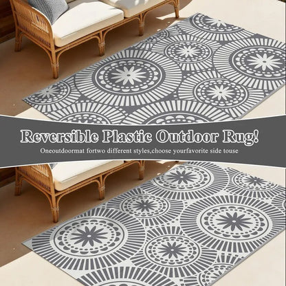 AR001020grey5x8reversiblepatiorugplasticstrawmatdualsidegeometriccarpetheberug