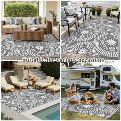 AR001020grey5x8versatileoutdoorarearugplasticstrawmatforpatioRVpooldeckheberug