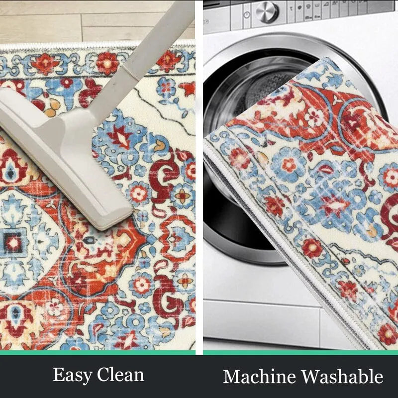 AR001925_colorful_machine_washable_easy_clean_vacuum_friendly_boho_kitchen_runner_rug_set_US_home_HEBE RUGS