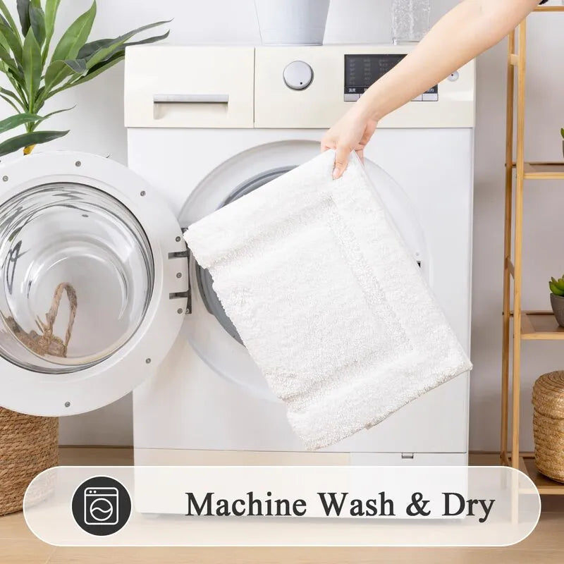 AR002100white2x5bathrunnerrugmachinewashanddryeasycleanwashablecarpetmatHEBE RUGS