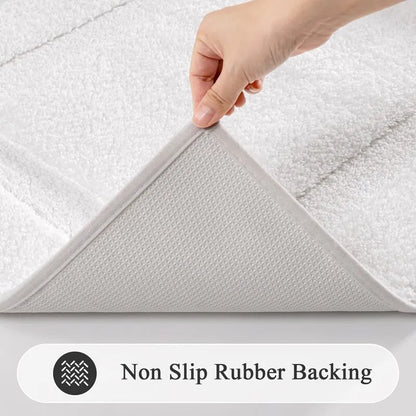 AR002100white2x5bathrunnerrugnonsliprubberbackingwashablefloorcarpetmatHEBE RUGS