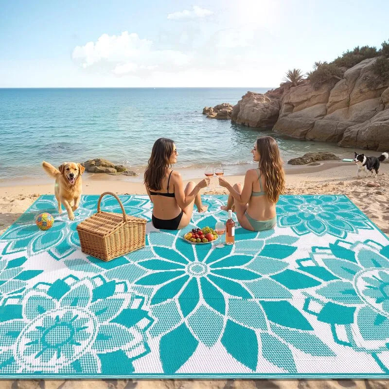 AR002190_blue_8x10_beach_picnic_rug_plastic_straw_mat_outdoor_lawn_US_home_heberug