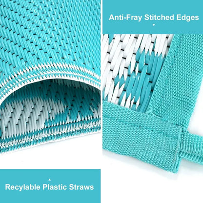 AR002233_blue_9x12_plastic_straw_rug_woven_recyclable_material_anti_fray_edge_detail_heberug