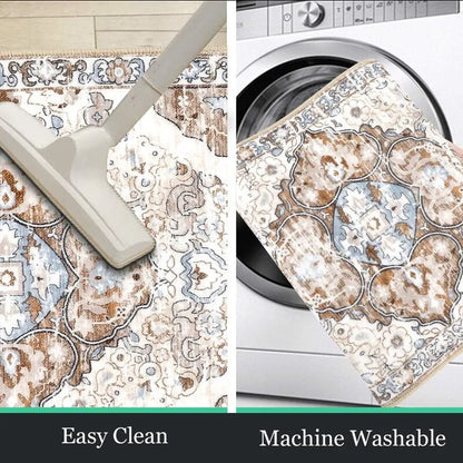 AR002481_beige_machine_washable_easy_clean_vacuum_friendly_boho_kitchen_runner_rug_set_US_home_HEBE RUGS