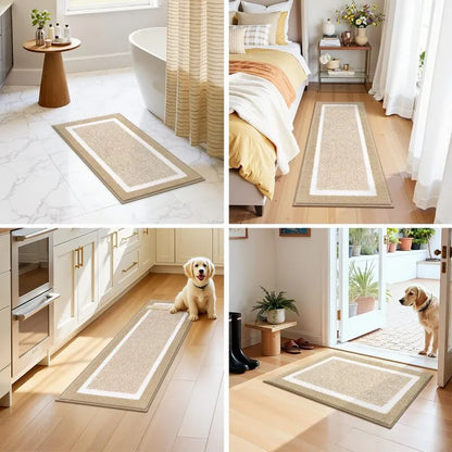 AR002536_beige_bath_rug_set_versatile_plush_runner_for_US_home_bathroom_kitchen_bedroom_HEBE RUGS