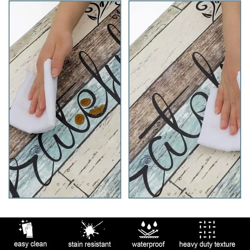 AR002683colorfulwaterproofstainresistantwipecleanPVCcushionedkitchenfloormatHEBE RUGS