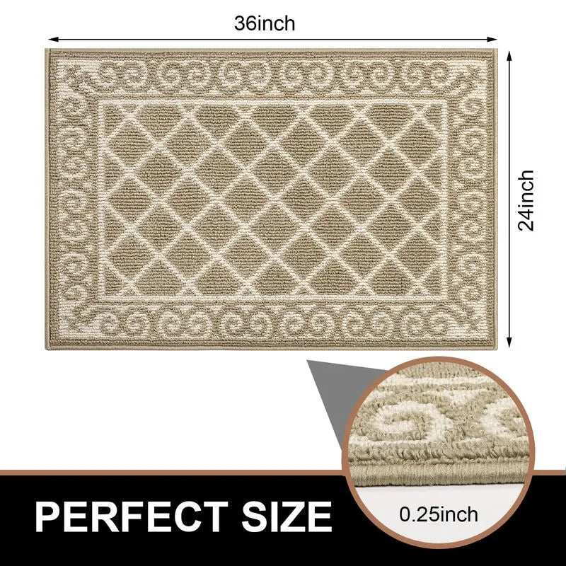AR002953beige2x3doormat24x36inchlowprofile0.25inchthinentrywayrugmatHEBE RUGS