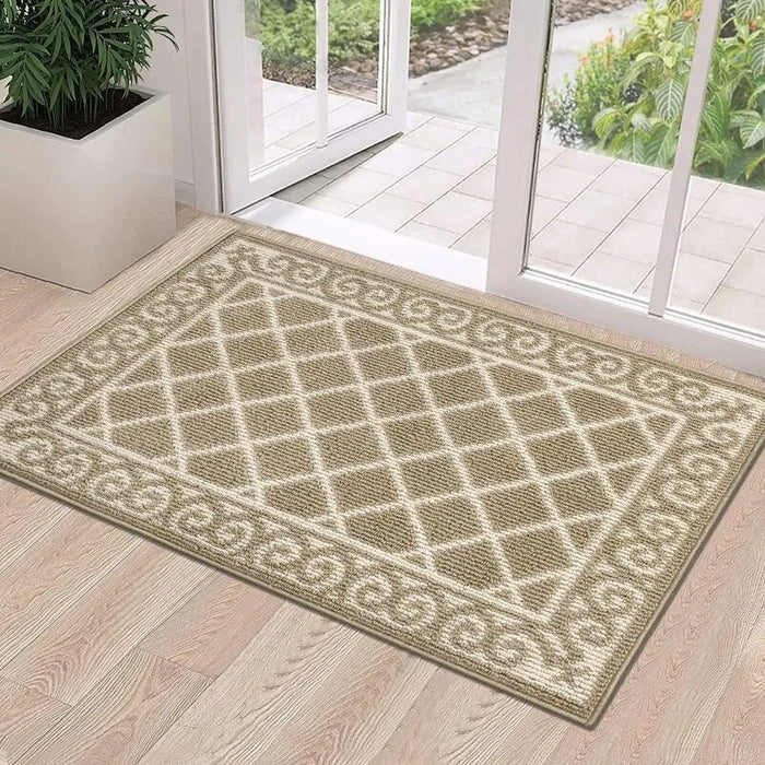 Geometric Non Slip Washable Indoor Entryway Doormat Rug