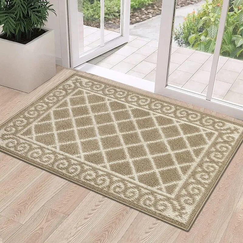 Geometric Non Slip Washable Indoor Entryway Doormat Rug