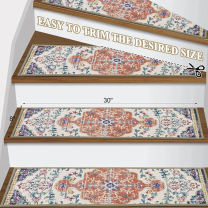 AR003288orangestairtreads8x30incheasytotrimpeelandstickstairrunnermatHEBE RUGS