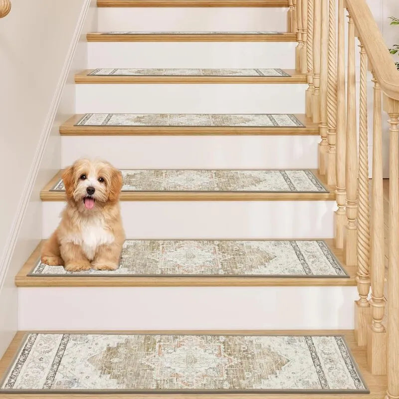 AR003291beigenonslipstairtreadsrunnerpetfriendlydogsafecarpetforUShomestairsHEBE RUGS