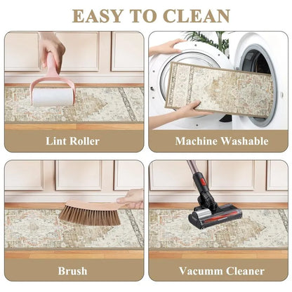 AR003291beigestairtreadsmachinewashableeasycleanvacuumfriendlystairrunnerHEBE RUGS