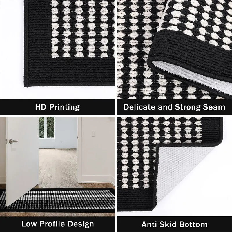 AR003526_black_low_profile_anti_slip_backing_durable_edge_kitchen_runner_mat_for_US_entryway_HEBE RUGS