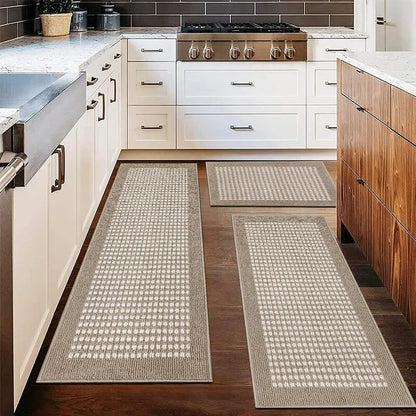 AR003527beigewoven3piecekitchenrunnerrugsetnonslipwashablefloormatsforUShomeHEBE RUGS