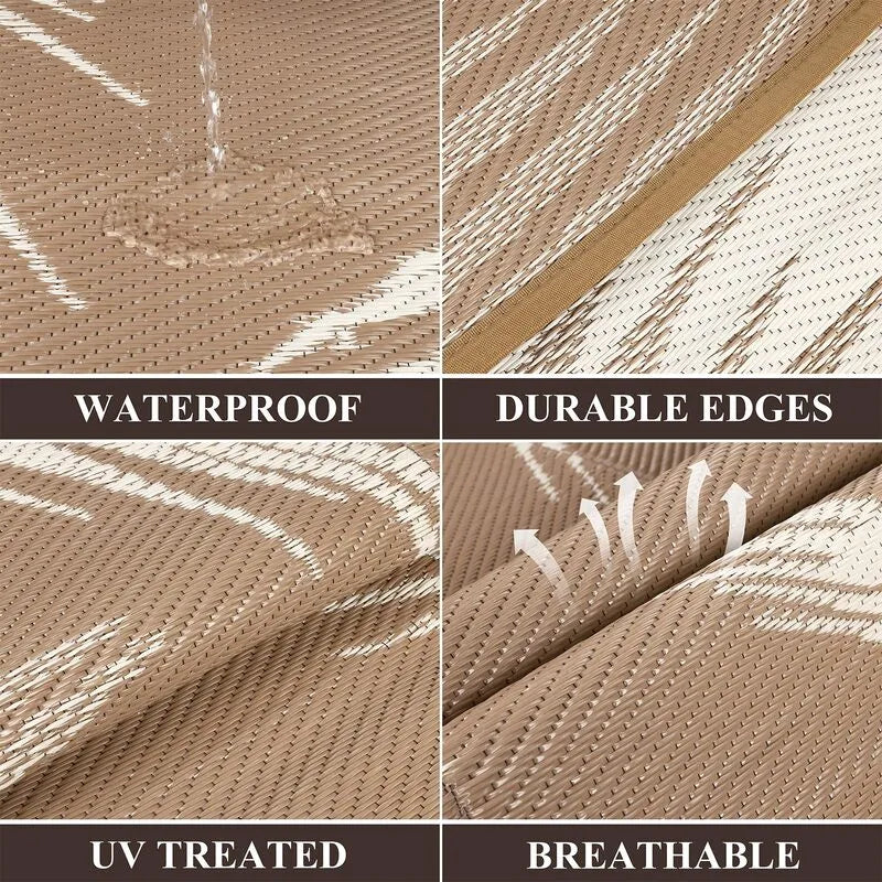 AR004042_brown_8x10_plastic_straw_rug_waterproof_UV_resistant_breathable_material_detail_heberug