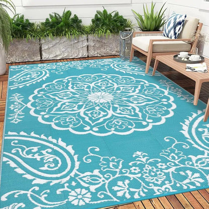AR004052blue10x14plasticstrawoutdoorrugbohofloraldeckmatUShomeheberug