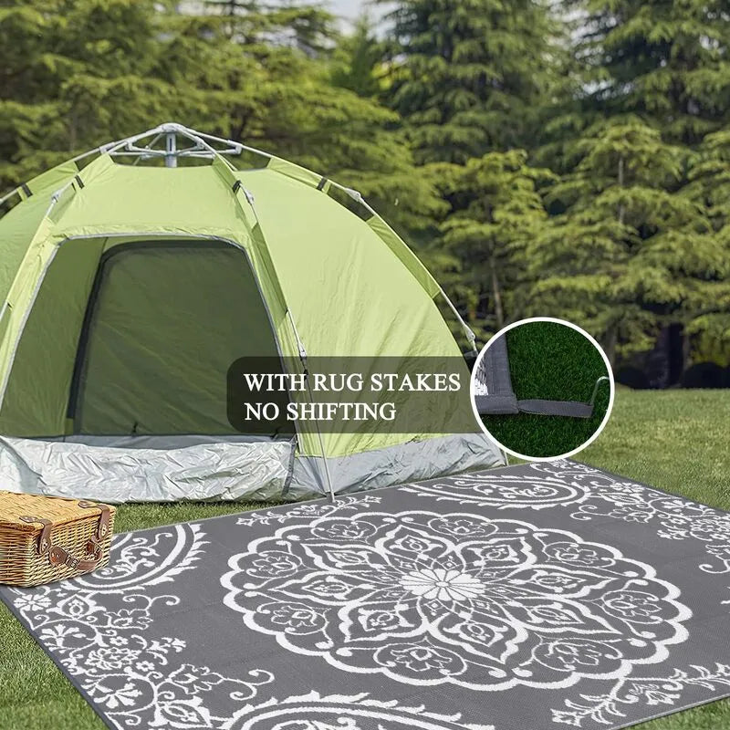 AR004054_grey_10x14_camping_rug_with_stakes_portable_plastic_straw_mat_for_tent_lawn_heberug