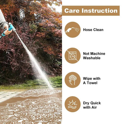 AR004057brown8x10washableoutdoorrugeasyhosecleanwaterproofpatiomatheberug