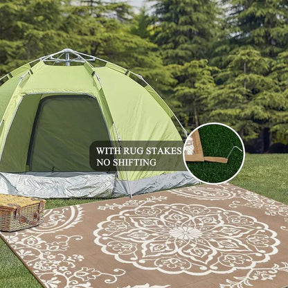 AR004059_brown_10x14_camping_rug_with_stakes_portable_plastic_straw_mat_for_tent_lawn_heberug