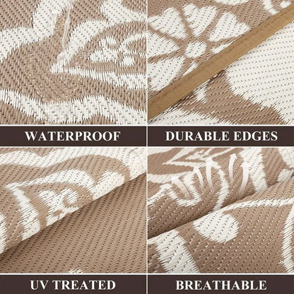 AR004059_brown_10x14_plastic_straw_rug_waterproof_UV_resistant_breathable_material_detail_heberug