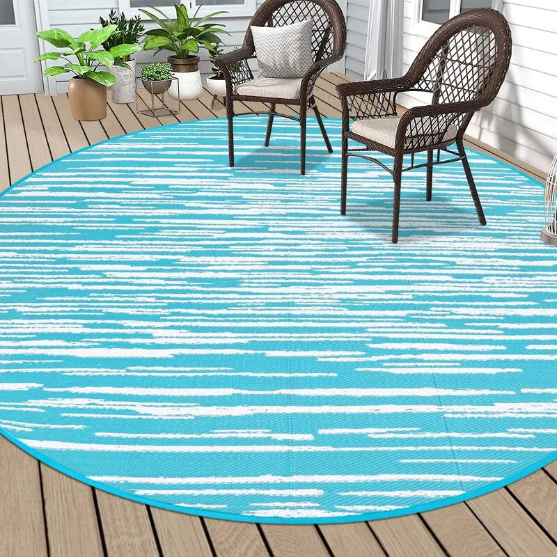 AR004122blue8ftroundporchrugplasticstrawmatoutdoordeckcarpetUShomeheberug