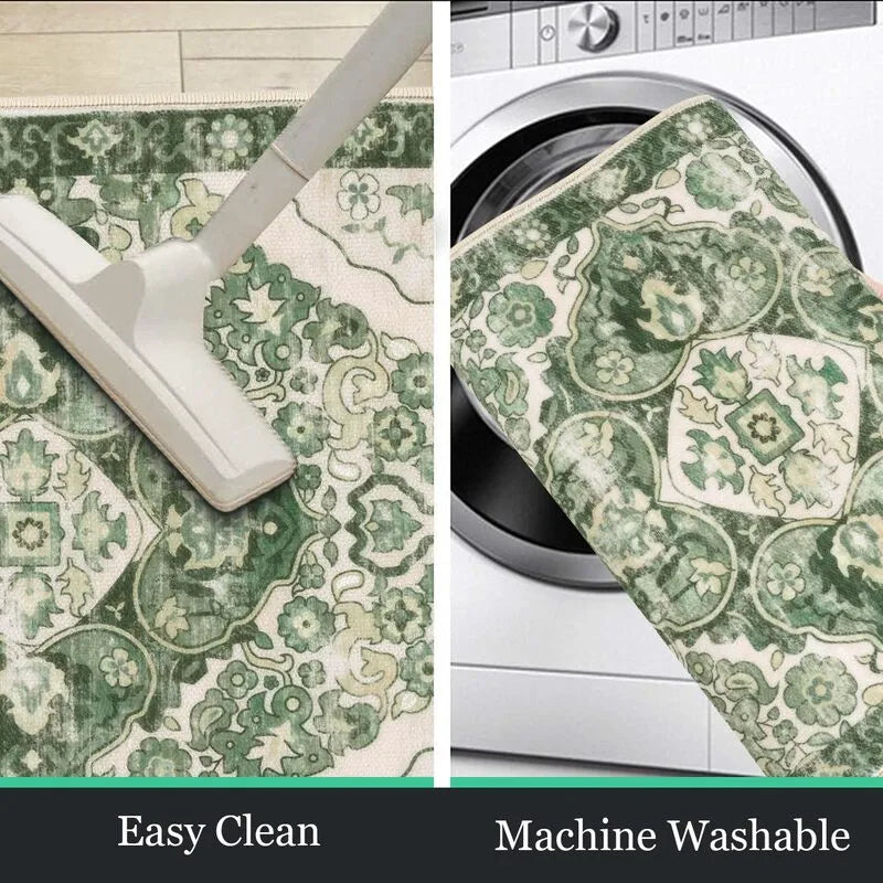 AR004372_green_machine_washable_easy_clean_vacuum_friendly_boho_kitchen_runner_rug_set_US_home_HEBE RUGS