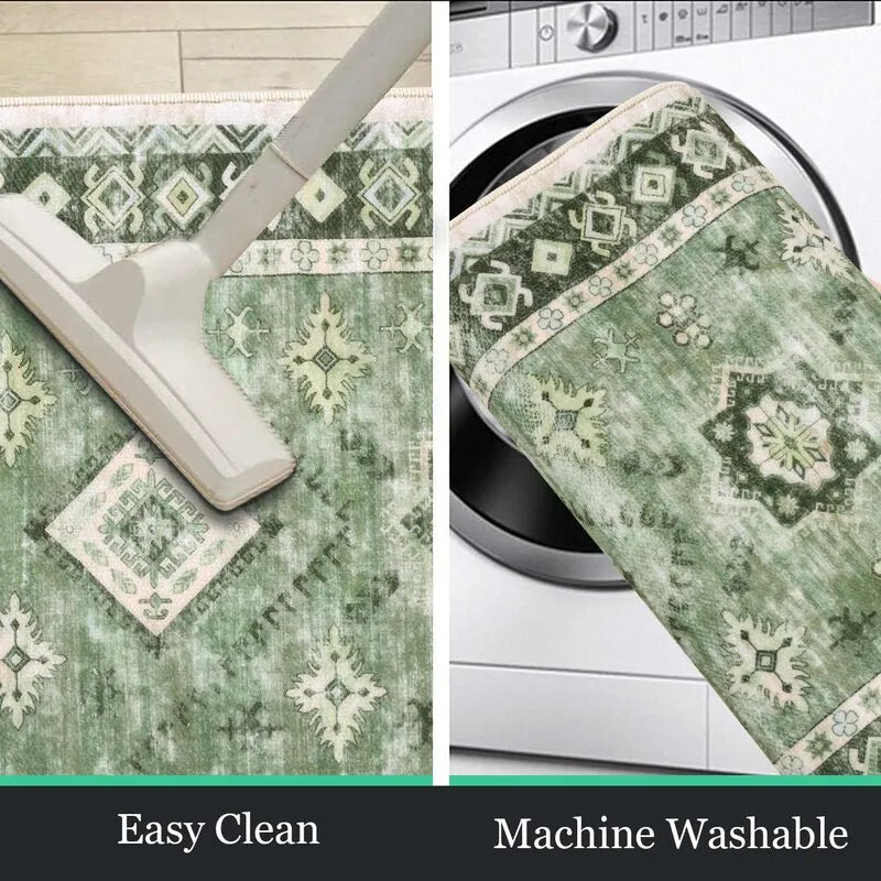 AR004405_green_machine_washable_easy_clean_vacuum_friendly_boho_kitchen_runner_rug_set_US_home_HEBE RUGS