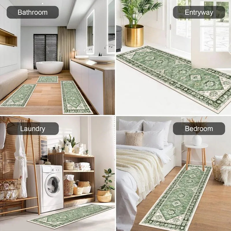 AR004405_green_versatile_boho_runner_rug_for_bathroom_entryway_laundry_room_bedroom_US_house_HEBE RUGS