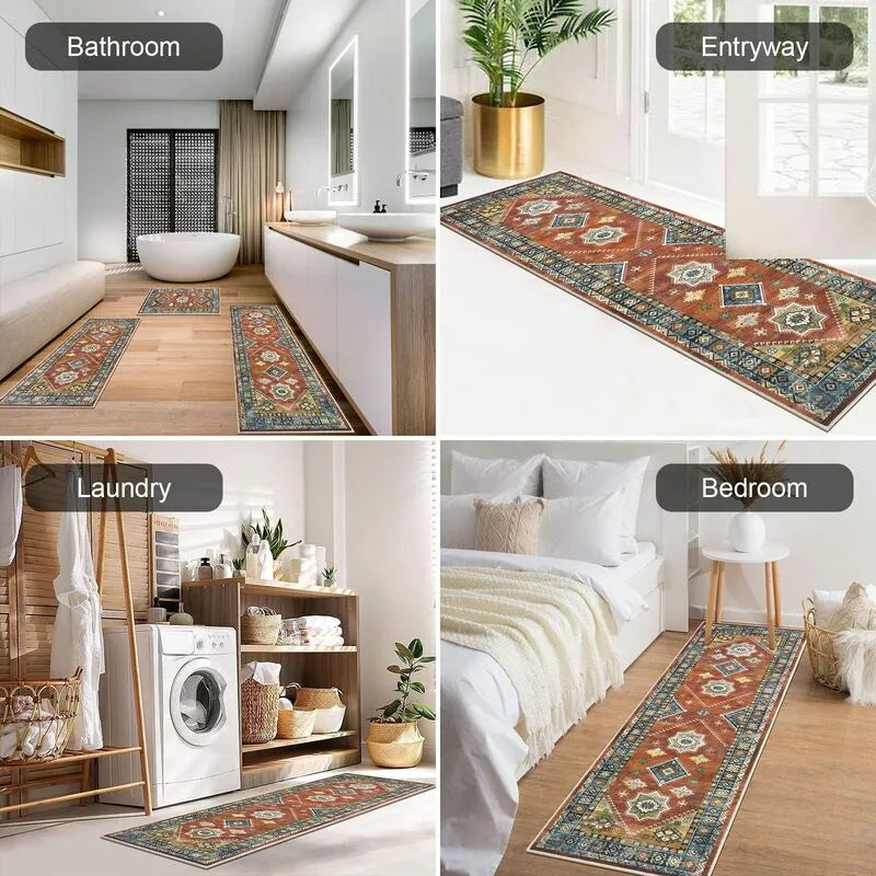 AR004427_red_versatile_boho_runner_rug_for_bathroom_entryway_laundry_room_bedroom_US_house_HEBE RUGS