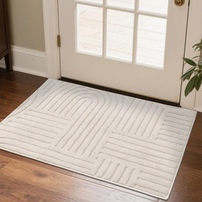 Cozy Fluffy Area Rug Non Slip Washable Scandinavian Minimalist Modern Rug