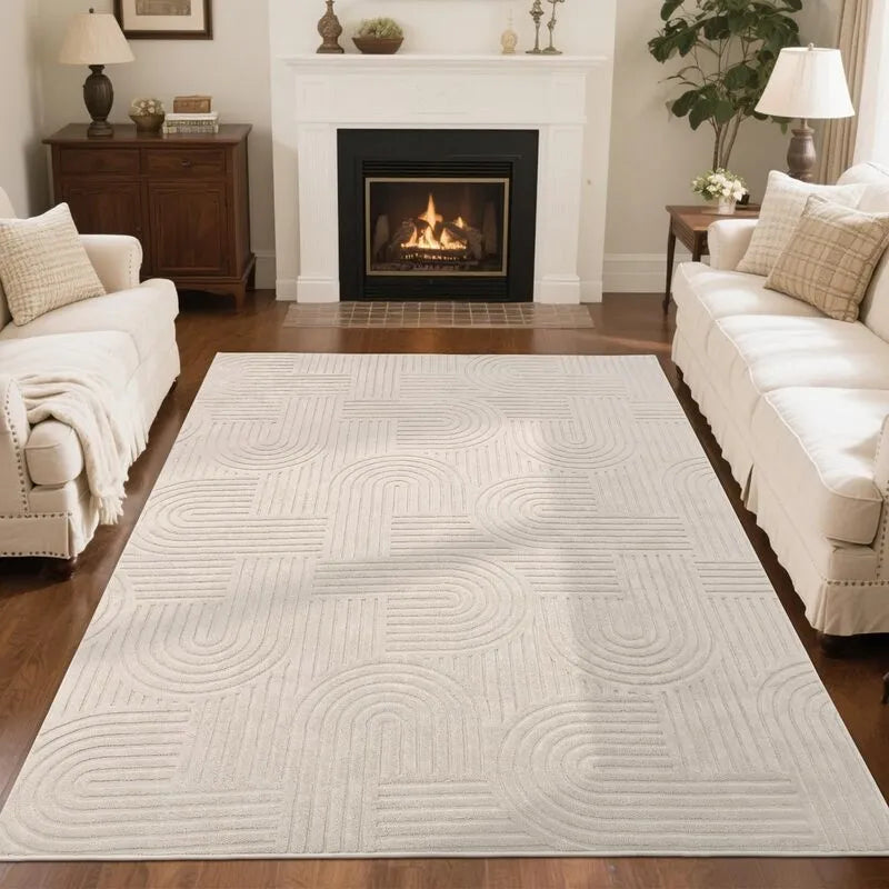 AR005334beige6x9arearugmoderngeometriclinepatternforlivingroominUShomeheberug