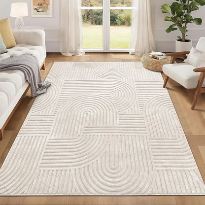 AR005415beige5x7arearugmoderngeometriclinepatternforlivingroominUShomeheberug