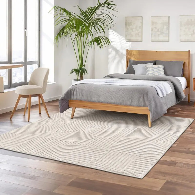 AR005415beige5x7bedroomarearugunderbedmodernminimalistfloorcarpetforUShomeheberug