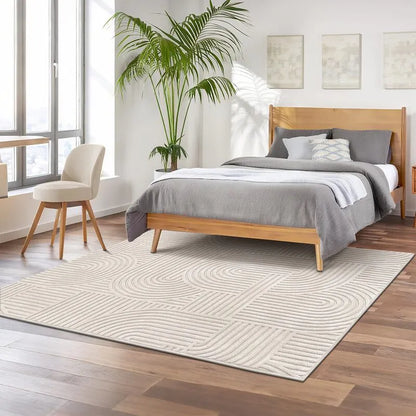 AR005415beige5x7bedroomarearugunderbedmodernminimalistfloorcarpetforUShomeheberug