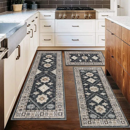 AR005448_black_bohemian_3_piece_runner_rug_set_for_kitchen_hallway_hardwood_floor_in_US_house_HEBE RUGS