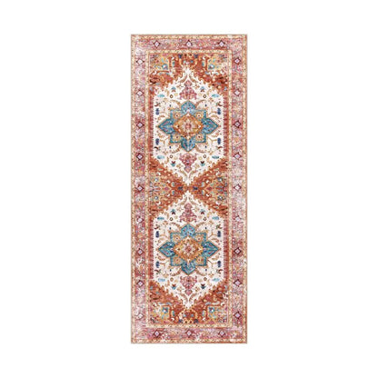 AR005497_pink_2x6_printed_runner_rug_vintage_boho_oriental_medallion_pattern_for_hallway_heberug