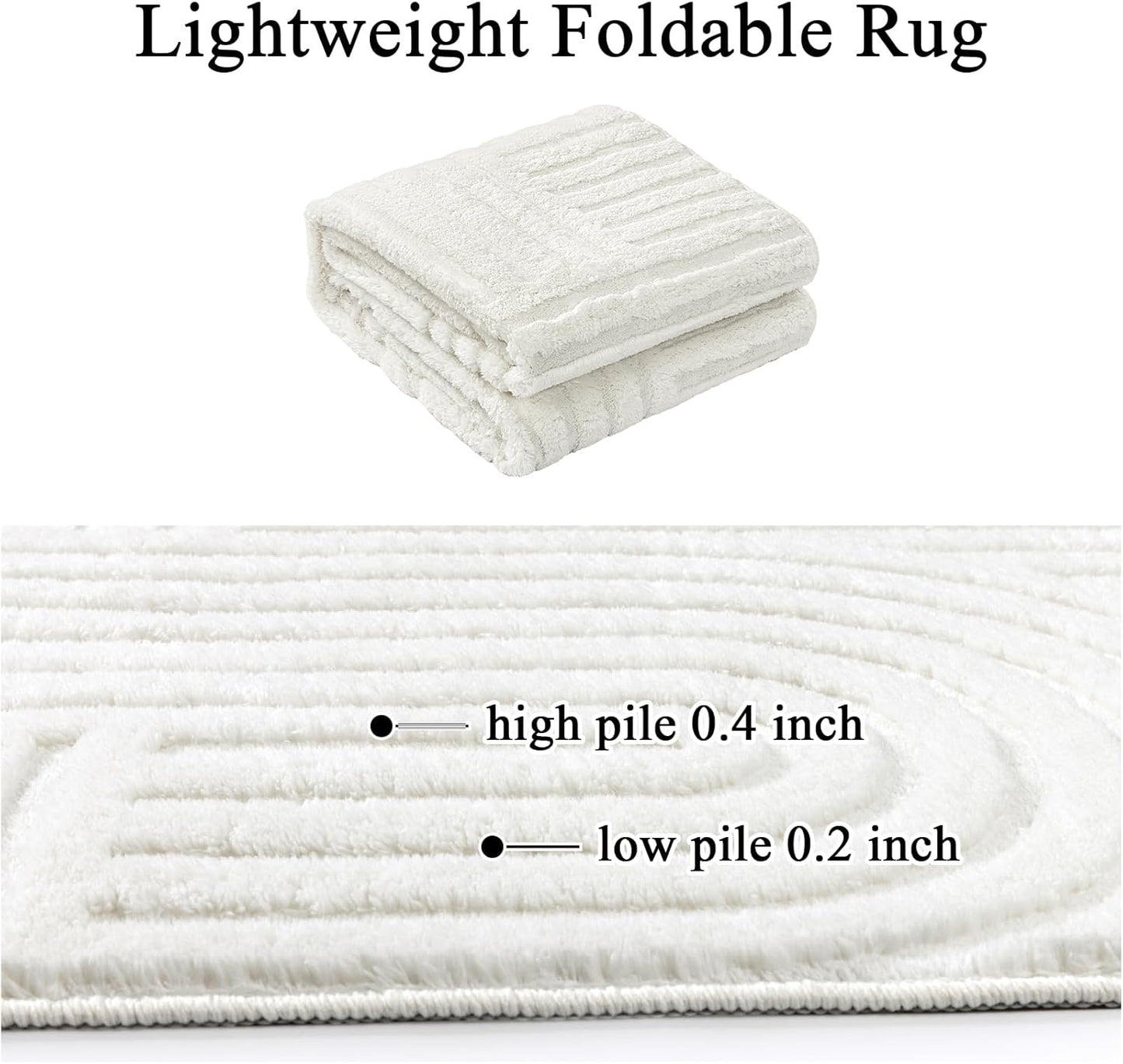 Cozy Fluffy Area Rug Non Slip Washable Scandinavian Minimalist Modern Rug