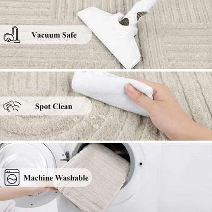 AR006246beigemachinewashablestainresistant5x7arearugvacuumsafeeasycleanheberug