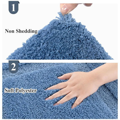 AR006548blue3piecebathroomrugsetnonsheddingsoftpolyesterplushfloormatsetHEBE RUGS