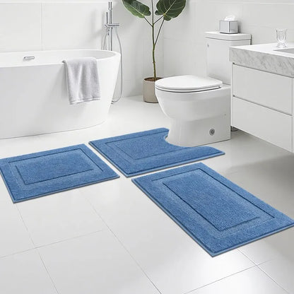 AR006548blue3piecebathroomrugsetnonslipplushfloormatsforUShomebathdecorHEBE RUGS