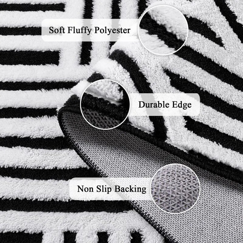 AR006581_white_black_soft_fluffy_polyester_area_rug_non_slip_rubber_backing_for_hardwood_floor_heberug