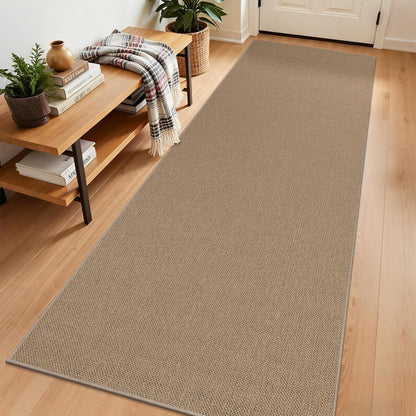 Extra Long Hallway Runner Rug with Rubber Backing Faux Jute Washable Runners