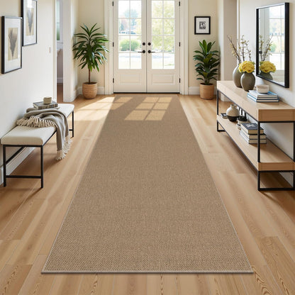 Extra Long Hallway Runner Rug with Rubber Backing Faux Jute Washable Runners