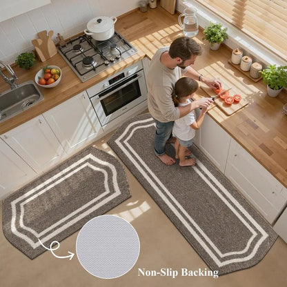 AR007098brownnonslipTPRbackingsafetykitchenrunnerrugforfamilycookinAmericanhomeHEBE RUGS