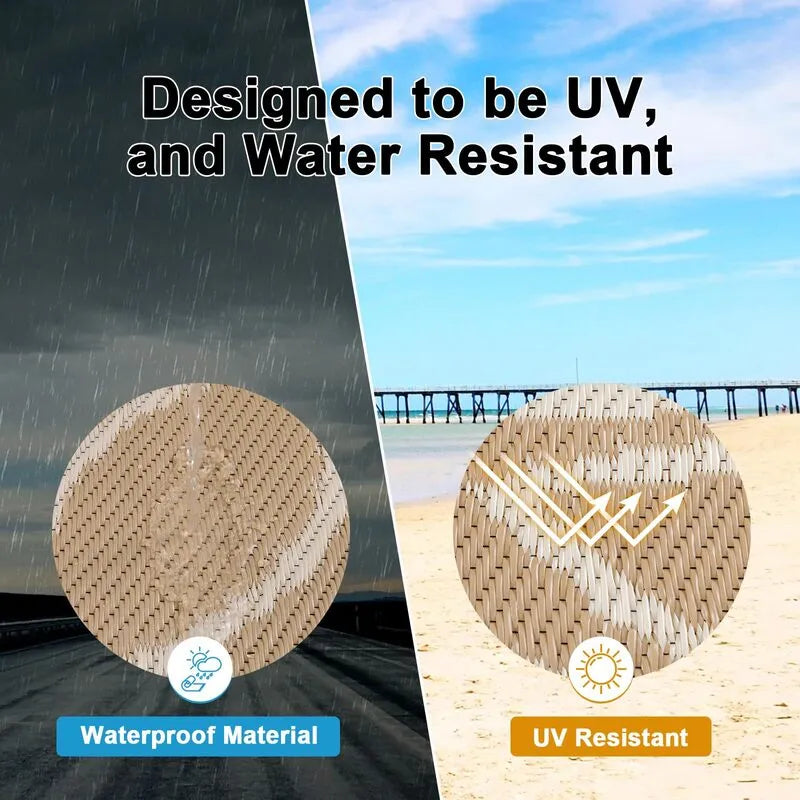 AR007289brown9x12outdoorrugUVresistantwaterproofplasticstrawbeachcarpetheberug