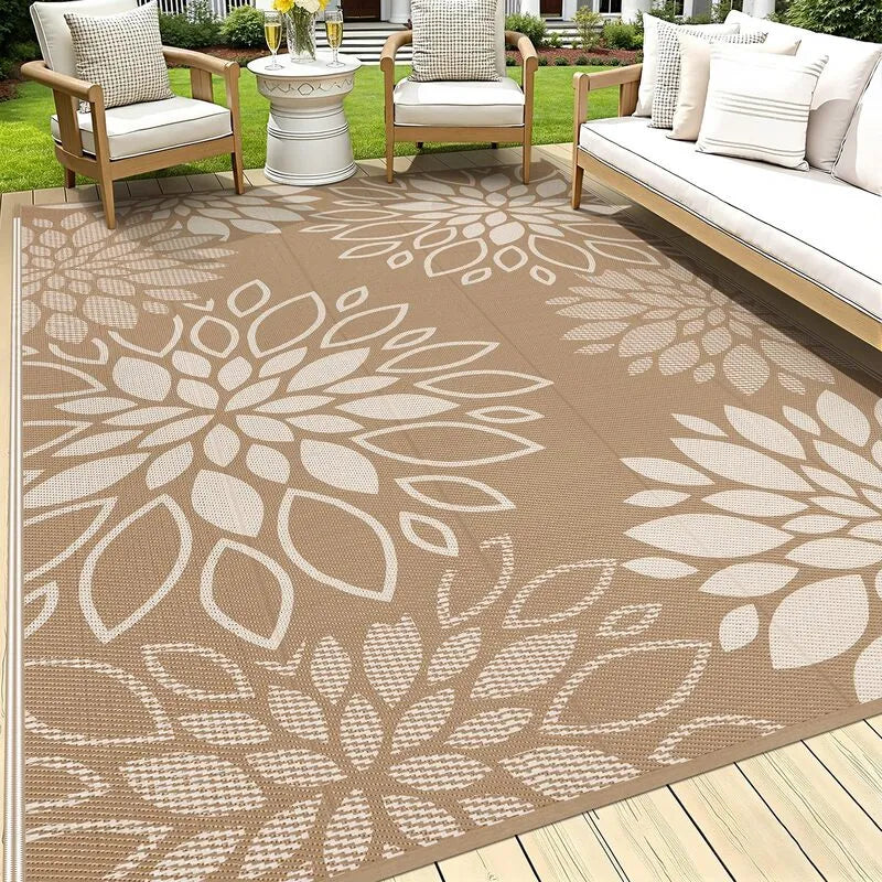 AR007289brown9x12outdoorrugfloralplasticstrawpatiocarpetUShomeheberug