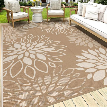 AR007289brown9x12outdoorrugfloralplasticstrawpatiocarpetUShomeheberug