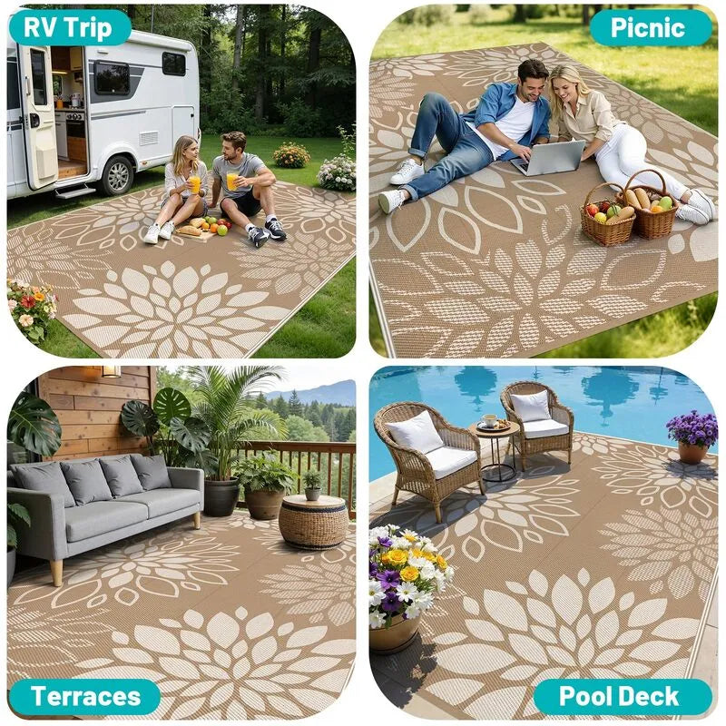AR007289brown9x12versatileoutdoorarearugplasticstrawmatforpatioRVpoolheberug